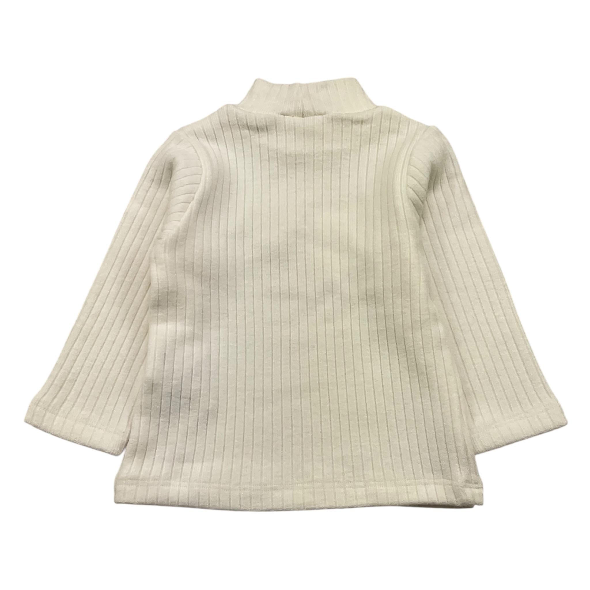 M+E' maglia tinta unita mezzo collo  Panna per Neonata UEM0194 PANNA M+E' 