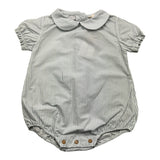 Wedoble Baby Strampler Halbarm Streifenmuster Weiß/Blau