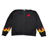 Hugo  Felpa tinta unita con Zip E Caappuccio Nero per Bambino G00031 NERO HUGO 