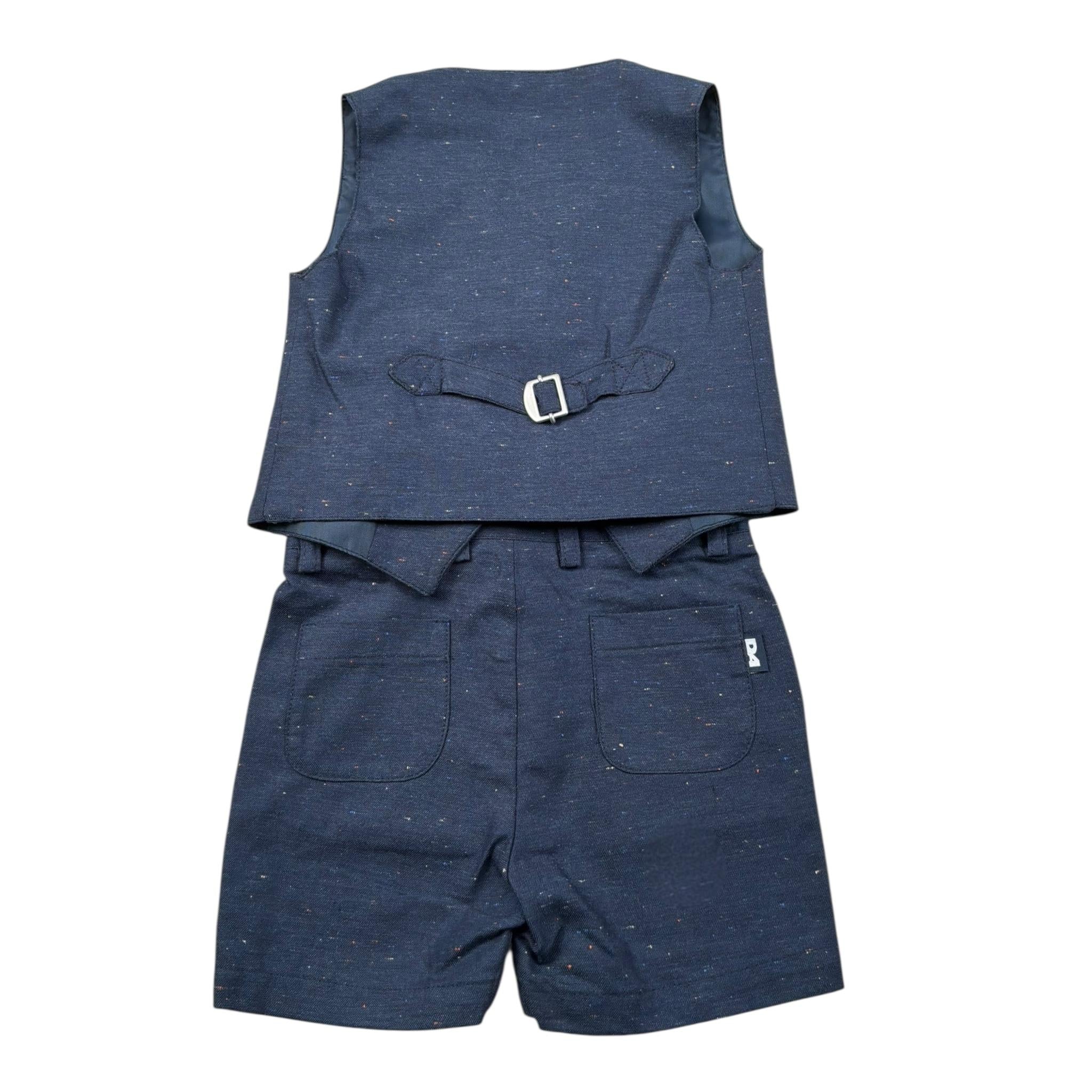 Daniele Alessandrini Completo 2 Pezzi Gilet-Bermuda per Bambino 1296K200163 BLU DANIELE ALESSANDRINI 