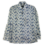 Emanuel Pris Langarmshirt Fantasy Print Weiß/Blau für Jungen