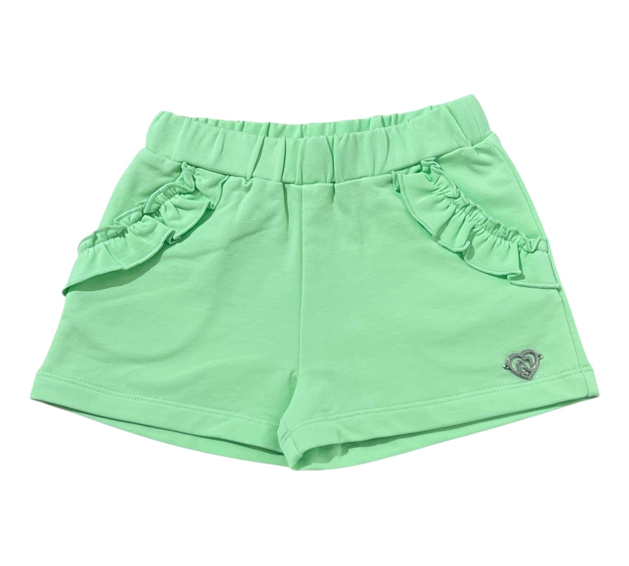 Liu Jo Short Tinta Unita con Logo per Neonata KA5083 VERDE LIU JO 