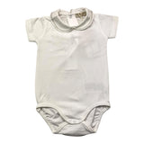 Wedoble Bodysuit mit halben Ärmeln, einfarbig, mit weißem Kragen für Babys