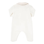 IL GUFO tutina manica lunga tinta unita con ricami Panna per Neonato A24TP338M0100 PANNA IL GUFO 