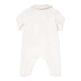 IL GUFO tutina manica lunga tinta unita con ricami Panna per Neonato A24TP338M0100 PANNA IL GUFO 