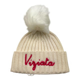 SAINT BARTH cappello tinta unita con pon pon Panna per Bambina WENG00 PANNA SAINT BARTH 