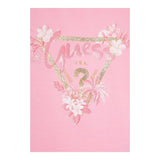 Guess T-Shirt Girocollo Tinta Unita con Stampa per Neonata K5GI14K6YW4N ROSA GUESS 