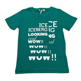 Iceberg T-Shirt Girocollo tinta unita con Logo Verde per Bambino TSICE9118J VERDE ICEBERG 