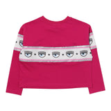 Chiara Ferragni Shirt Crop Modell Einfarbig mit Fuchsia-Print für Mädchen