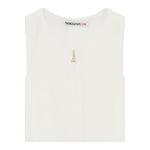 Patrizia Pepe Tutina Intera Tinta Unita per Bambina 7T0018 BIANCO PATRIZIA PEPE 