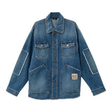 N°21 Blaue Jeansjacke mit Knöpfen für Jungen