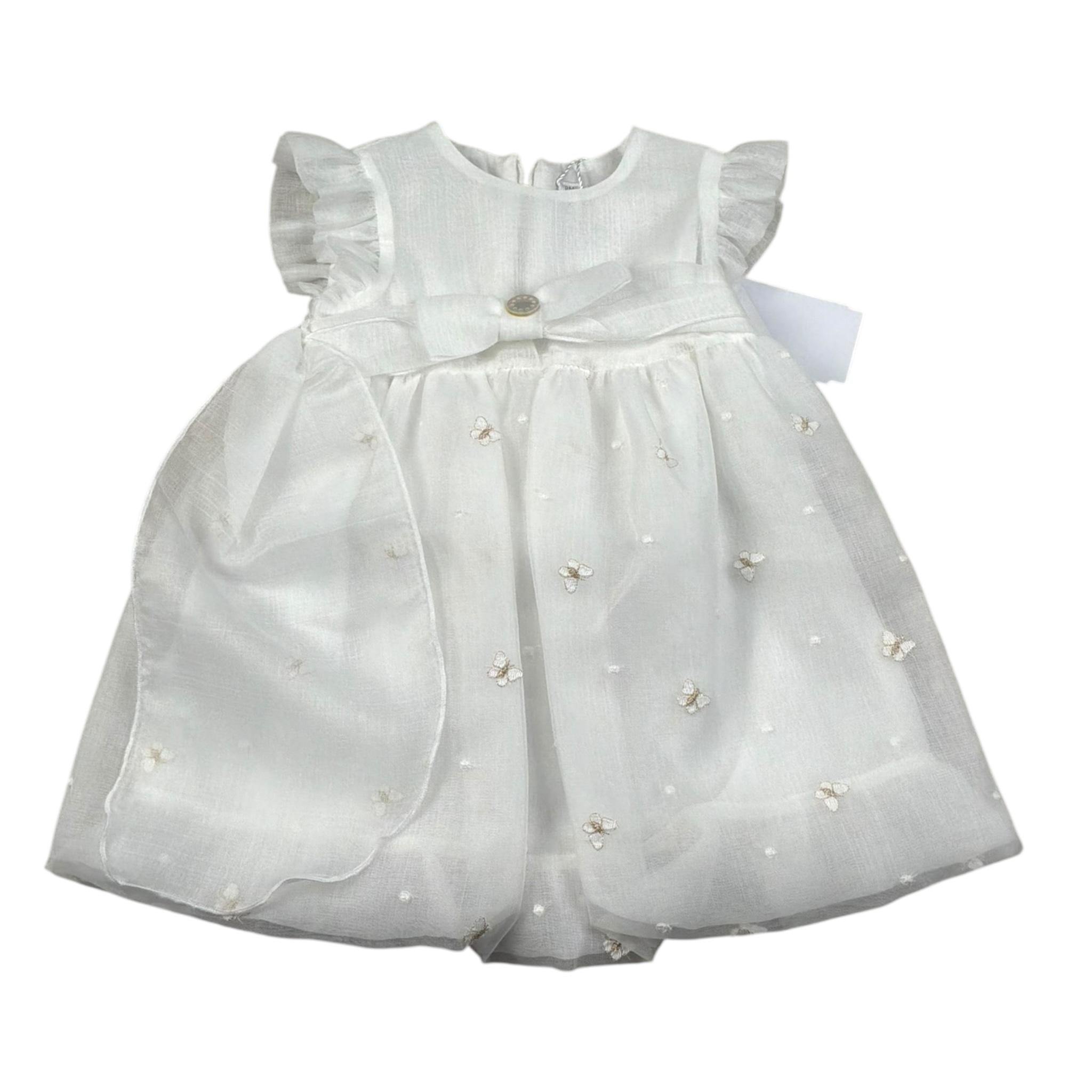 Barcellino Abito Mezza Manica Tinta Unita  per Neonata 121407 BIANCO BARCELLINO 