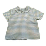 Pangasa Camicia Tinta Unita con Fantasia A Quadri per Neonato 2582303 BIANCO PANGASA 