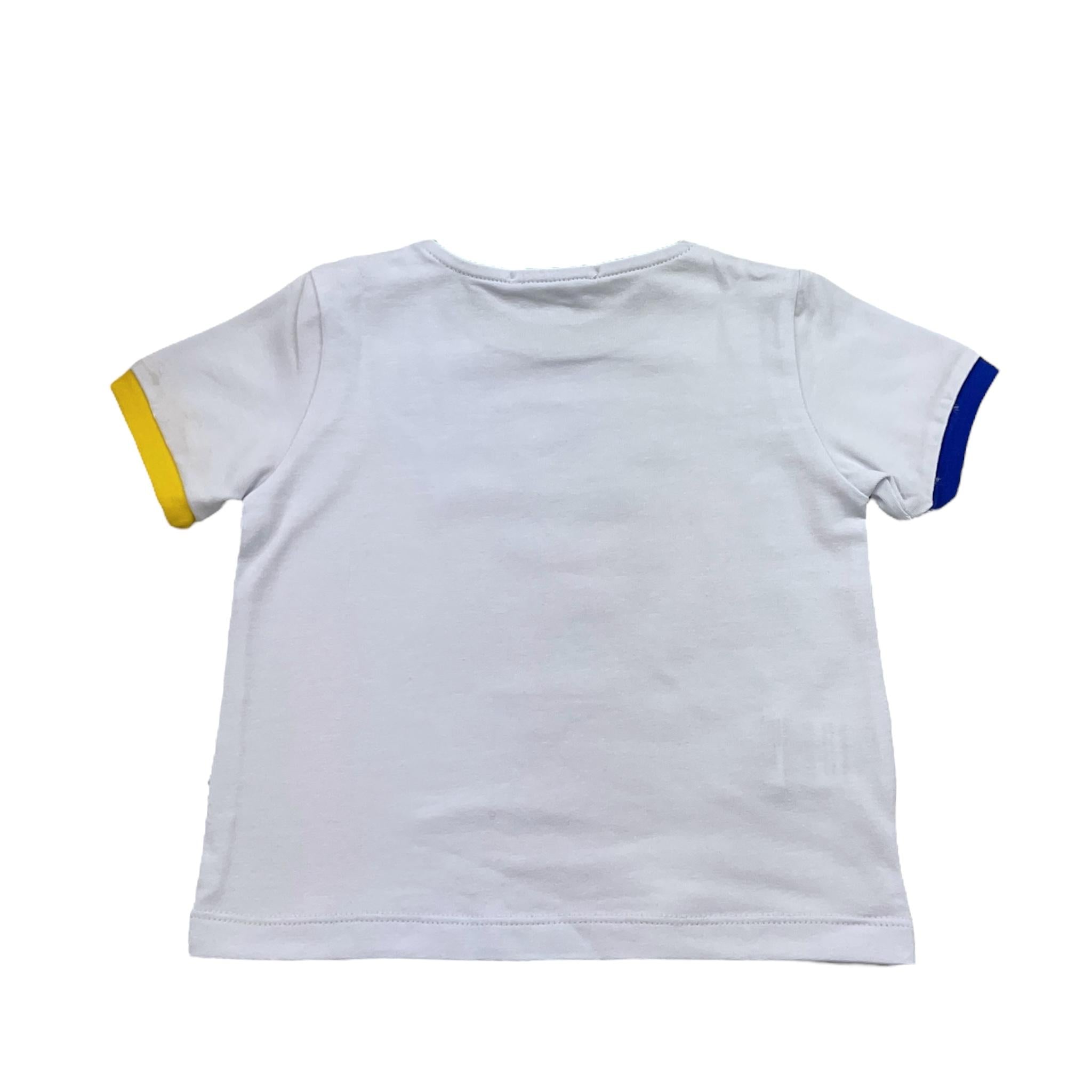 Daniele Alessandrini T-Shirt Girocollo Tinta Unita con Stampa per Neonato 1296M00234 BIANCO DANIELE ALESSANDRINI 