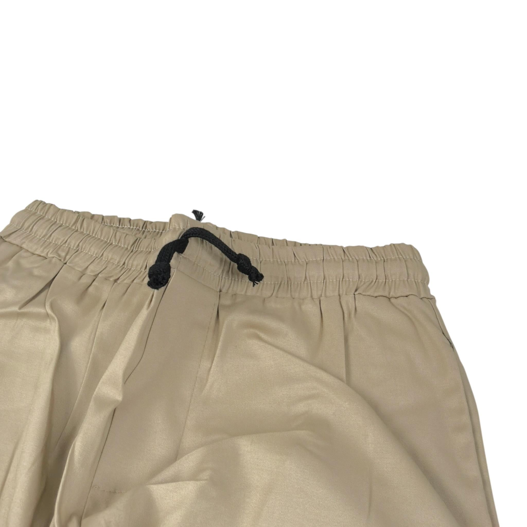 Numbers Pantalone tinta unita con Elastico In Vita Beige per Bambino 0524 BEIGE NUMBERS 