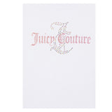 Juicy Couture Einfarbiges T-Shirt mit Rundhalsausschnitt und Kontrastdruck in Weiß für Mädchen