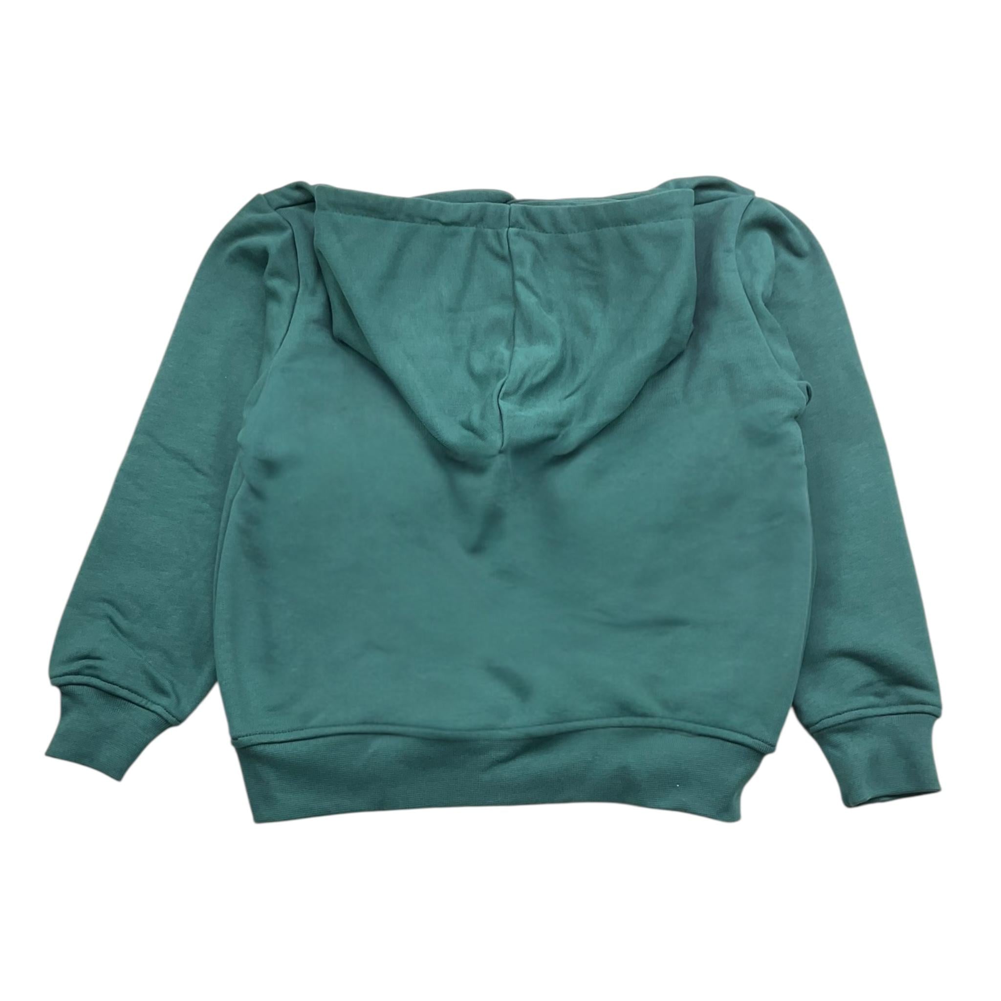 MOUSSE felpa tinta unita girocollo con stampa Verde per Bambino HKFH368G VERDE MOUSSE 
