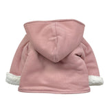 CALAMARO cappotto tinta unita con cappuccio e bottoni Rosa per Neonata 14006 ROSA CALAMARO 