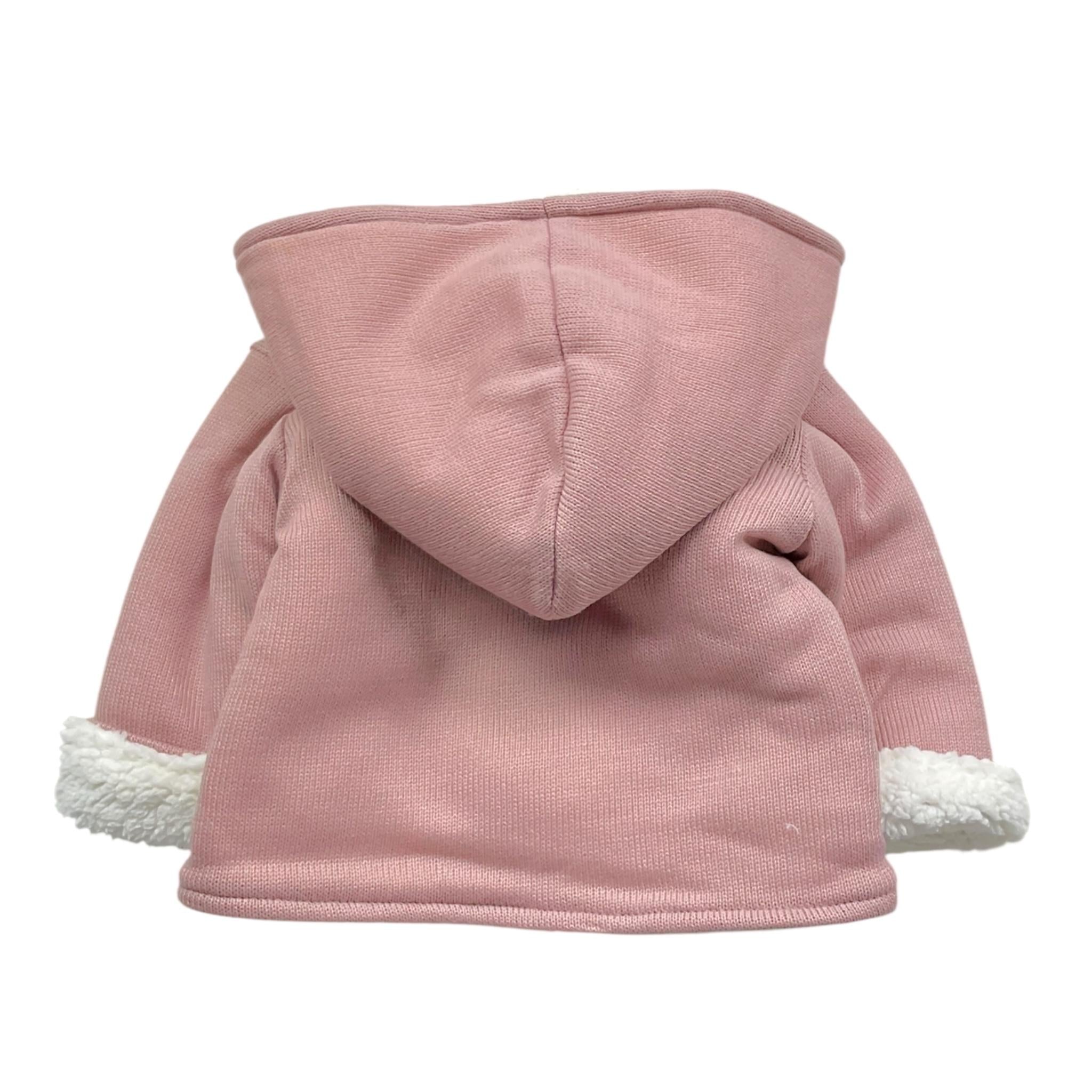 CALAMARO cappotto tinta unita con cappuccio e bottoni Rosa per Neonata 14006 ROSA CALAMARO 