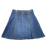 Balmain Einfarbiger Jeansrock Mit Reißverschluss Blau Für Mädchen