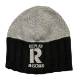 REPLAY & SONS cappelli bicolore con logo Grigio per Bambino R2141 GRIGIO REPLAY & SONS 