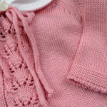 Le Coconne Tutina Tinta Unita con Ricami E Colletto per Neonata LCN0587 ROSA LE COCONNE 