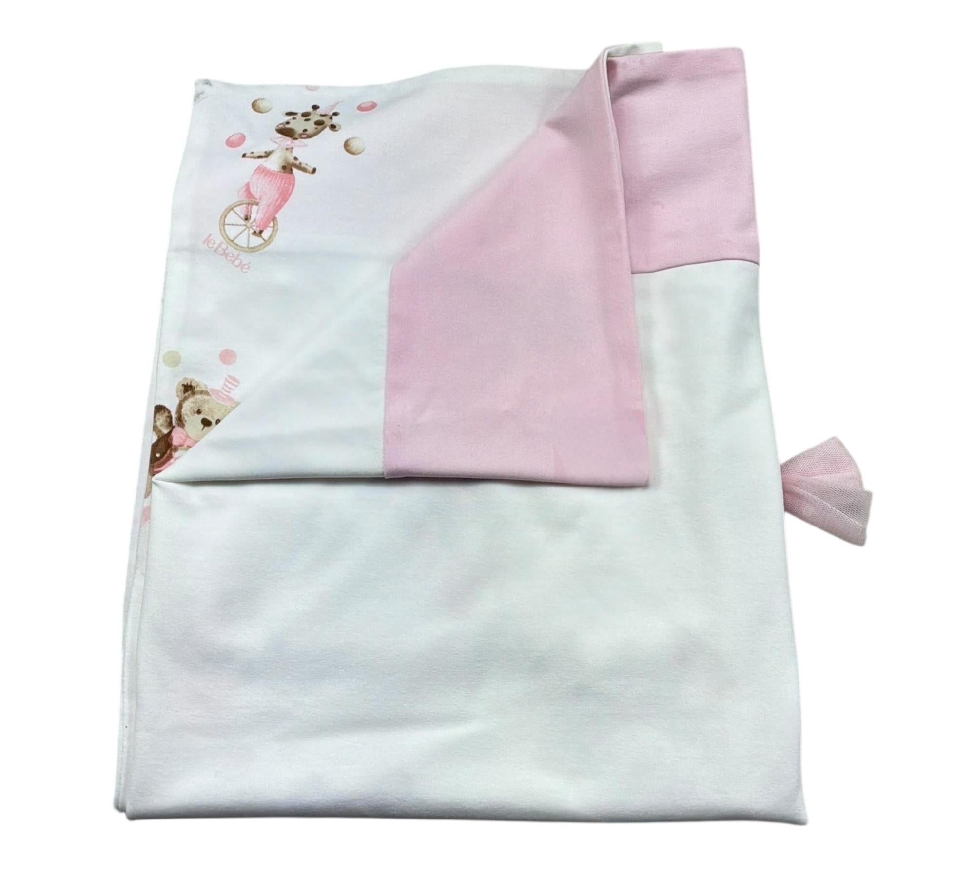 Le Bebe Coperta Tinta Unita con Stampe per Neonata LBG6259 BIANCO LE BEBE 