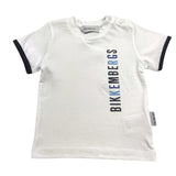 Bikkembergs T-Shirt Tinta Unita con Stampa per Neonato BK3433 BIANCO BiKKEMBERGS 