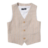 Jeckerson Beige Weste mit Streifenmuster für Jungen