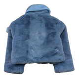 MISS GRANT pelliccia tinta unita con fiocco in tulle Azzurro per Neonata MG1202N AZZURRO MISS GRANT 