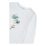 MAYORAL shirt girocollo tinta unita con stampa Bianco per Bambina 4066 BIANCO MAYORAL 