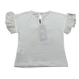 J.O. Milano T-Shirt Girocollo tinta unita con Stampa Bianco per Neonata 576P5N BIANCO J.O. MILANO 