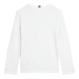 TOMMY HILFIGER shirt girocollo tinta unita con stampa in contrasto Bianco per Bambino KS0KS00202X BIANCO TOMMY HILFIGER 