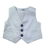Manuel & Frank Gilet Tinta Unita con Bottoni In Contrasto per Neonato MF5120I BIANCO MANUEL & FRANK 