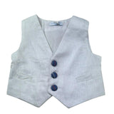 Manuel & Frank Gilet Tinta Unita con Bottoni In Contrasto per Neonato MF5120I BIANCO MANUEL & FRANK 