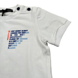 Daniele Alessandrini T-Shirt Girocollo tinta unita con Stampa Bianco per Neonato 1296M0816 BIANCO DANIELE ALESSANDRINI 