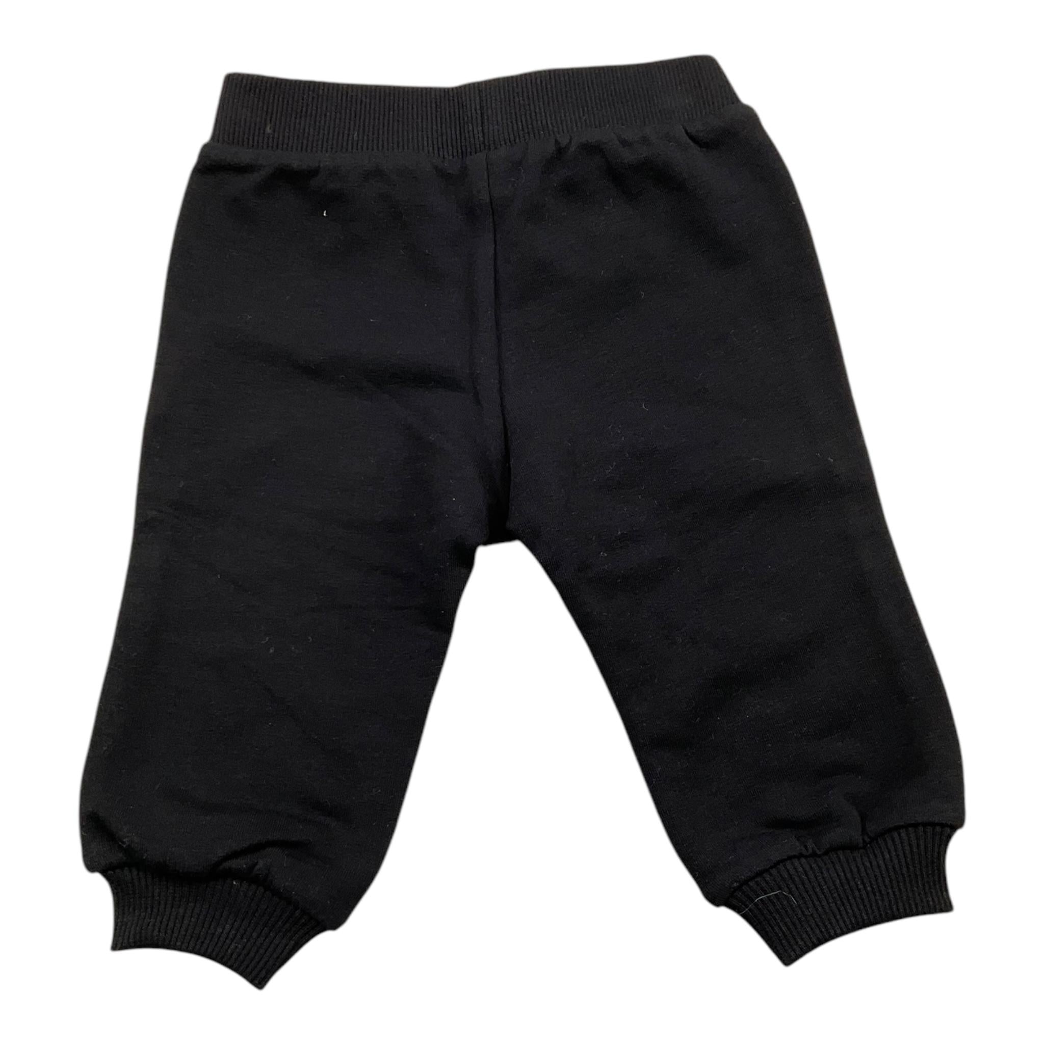 MOSCHINO pantalone tuta tinta unita con stampa logo Nero per Neonato MUP058 NERO MOSCHINO 