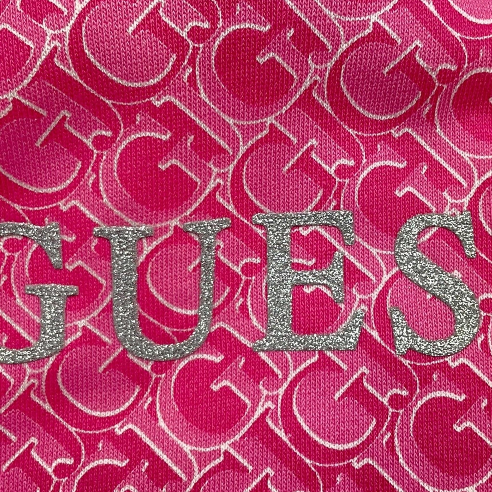 GUESS felpa chiusa con cappuccio tint unita con stampe logo Fuxia per Bambina K4YQ00KA6R4X FUXIA GUESS 