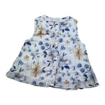 Minibanda Camicia Tinta Unita con Fantasia Fiori per Neonata 3B751 BIANCO MINIBANDA 