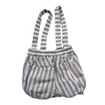 Manuel & Frank Salopette Bicolore con Fantasia A Righe per Neonato MF2409I BIANCO/BEIGE MANUEL & FRANK 
