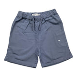 Name.It Einfarbige Bermudashorts mit elastischem Bund, Puderblau für Neugeborene