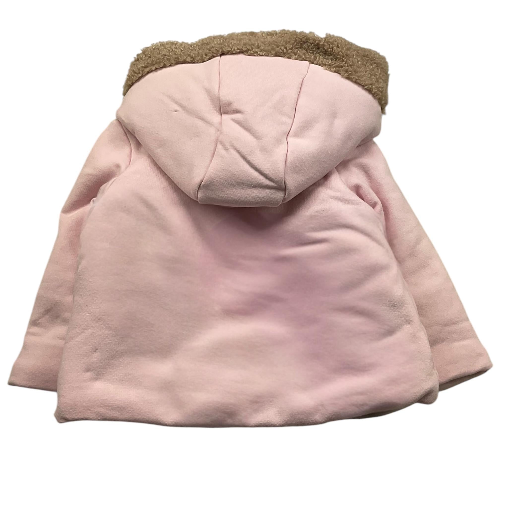 LE BEBE' cappotto tinta unita con cappuccio e pelliccia interna Rosa per Neonata LBG6019 ROSA LE BEBE' 