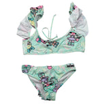 Mousse Costume 2 Pezzi Slip-Fascia per Neonata COSTUDOLN VERDE ACQUA MOUSSE 