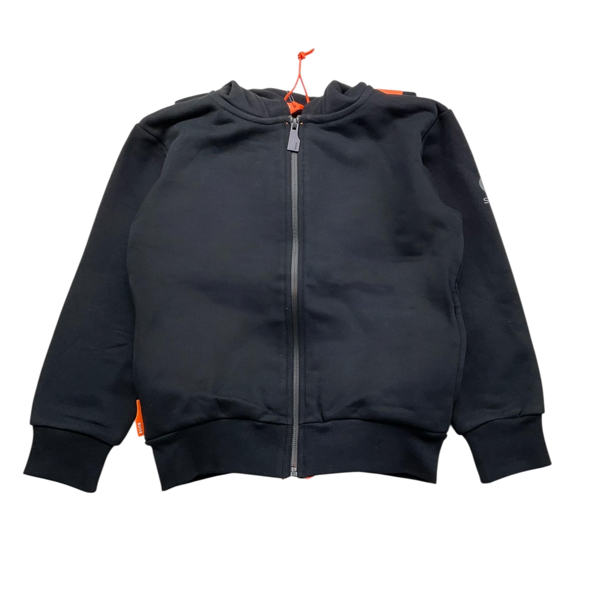 SUNS  felpa tinta unita con zip e cappuccio Nero per Bambino MFS5306U NERO SUNS 
