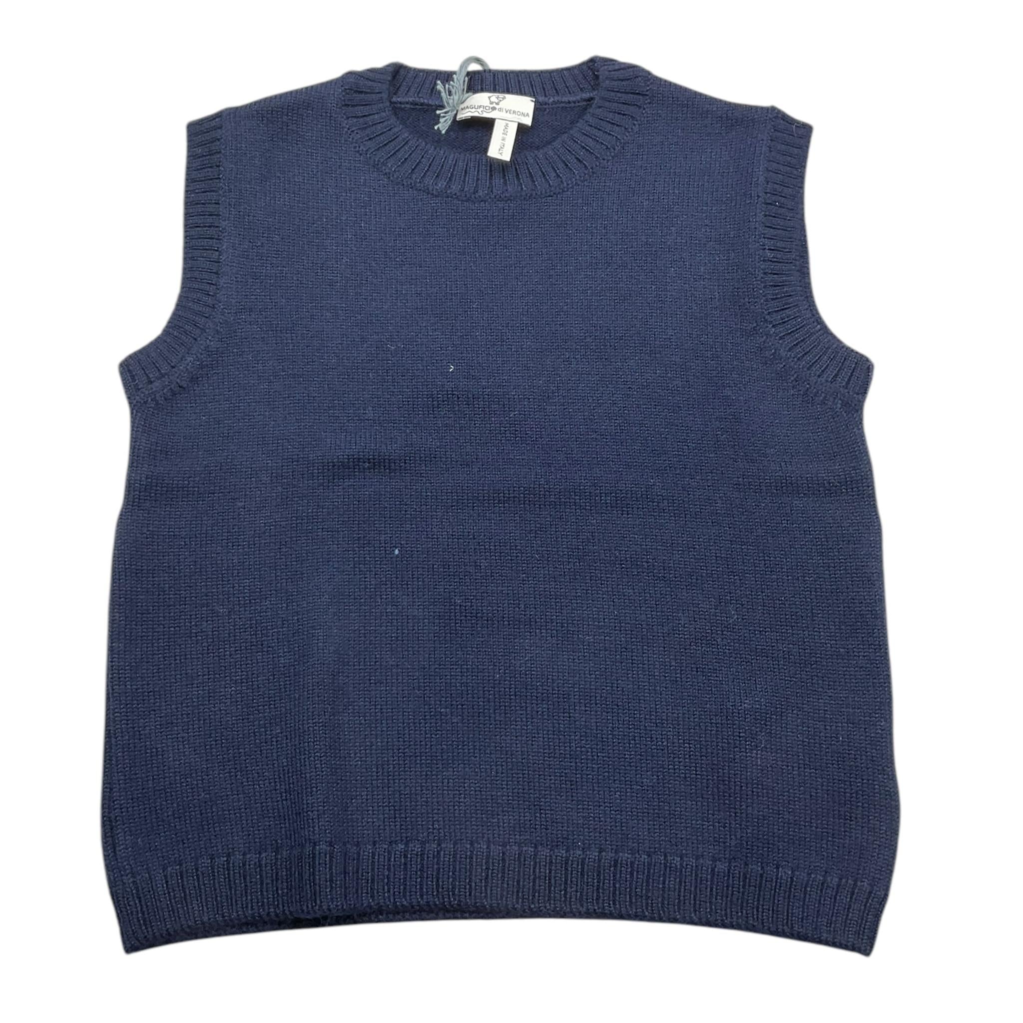 MAGLIFICI DI VERONA gilet in maglia tinta unita Blu per Bambino 019356 BLU MAGLIFICI DI VERONA 