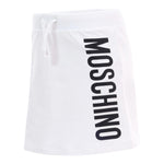 Moschino Gonna Tinta Unita con Stampa Logo per Bambina HDJ03S BIANCO MOSCHINO 