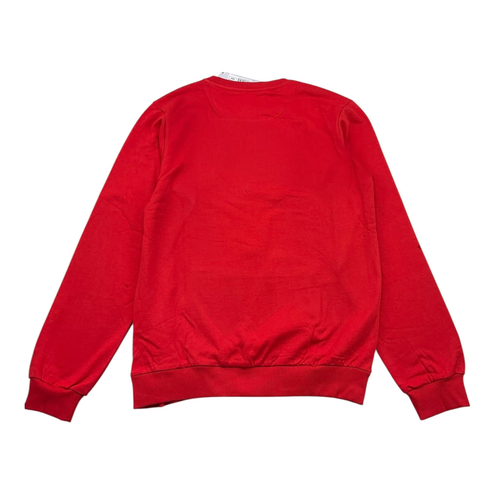 KAPPA felpa girocollo tinta unita con logo Rosso per Bambino 8031F0062 ROSSO KAPPA 