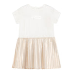 Michael Kors Abito Mezza Manica con Gonna In Contrasto per Neonata R30308X BIANCO MICHAEL KORS 