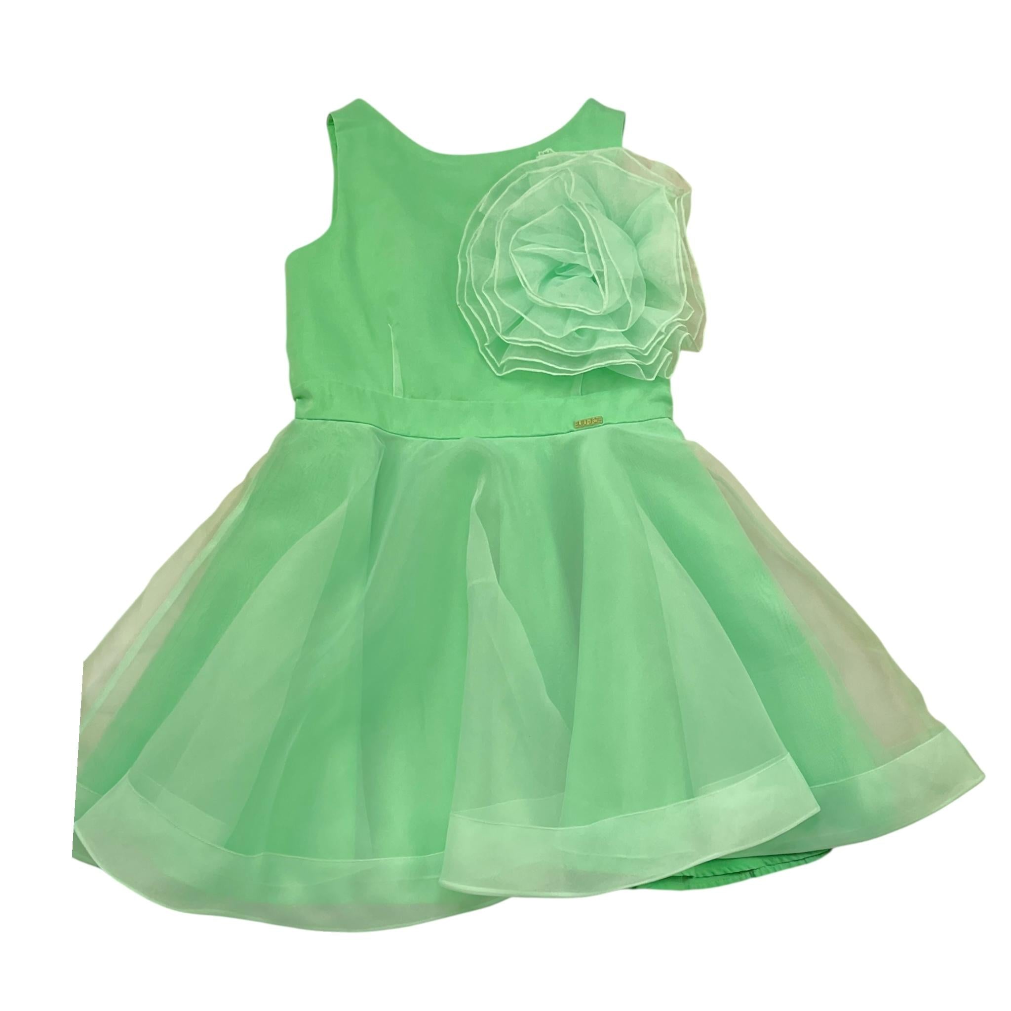 Liu Jo Abito Tinta Unita Giromanica con Tulle per Bambina GA4009 VERDE LIU JO 