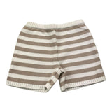 Little Bear Short Strick Streifenmuster Weiß/Beige für Mädchen